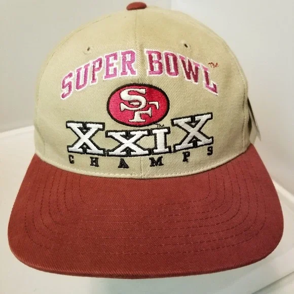 Vintage Super Bowl XXIX Chargers 49ers Hat American Needle Snap Back Tan‎