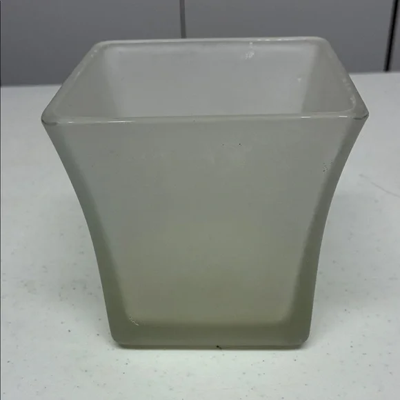 Frosted Glass Square Vase