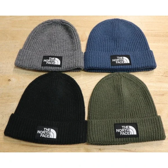 Lot of 4 The North Face Classic Knit Beanie Cuffed Hat Unisex Youth One Size