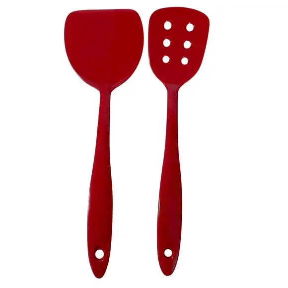 Vtg Red Melamine Large Spatula & Smaller Spatula Turner Heat‎ Resistant 240°F