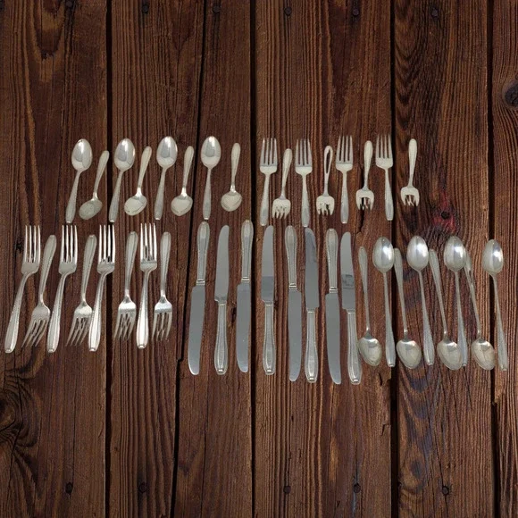 Vintage Lot 40 Pc Harmony House Serenade AA+ Silverplate Flatware Sears Svc 8