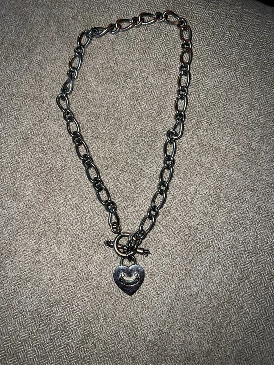 Juicy Couture Y2K Silver-Tone Chunky Chain Necklace SEND ME OFFERS