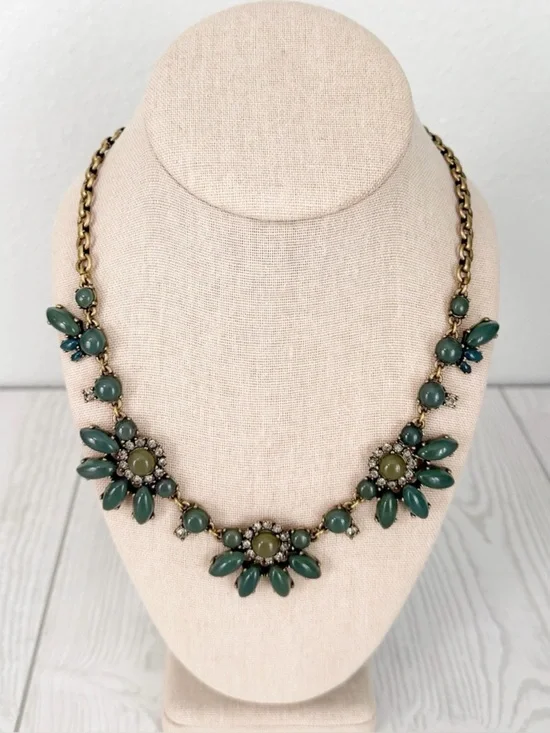 J. Crew Green Statement Necklace