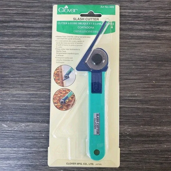 Clover New Slash Rotary Cutter-28mm/Width 1/8 (4mm), 1/4‎ (6mm) Quilting Sewing