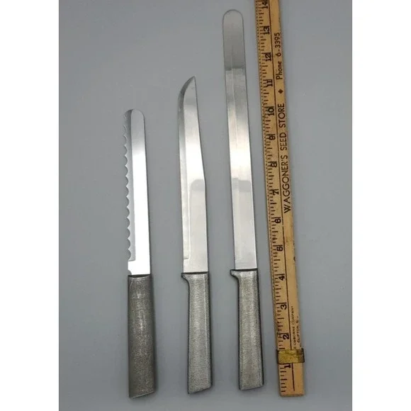 Rada Cutlery Knife Set of 3,‎ 1 Serrated 2 Straight Slicer Meat & Bread Knives