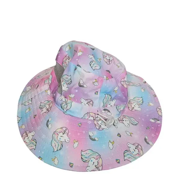 Unicorn Multicolor Sun hat for girls