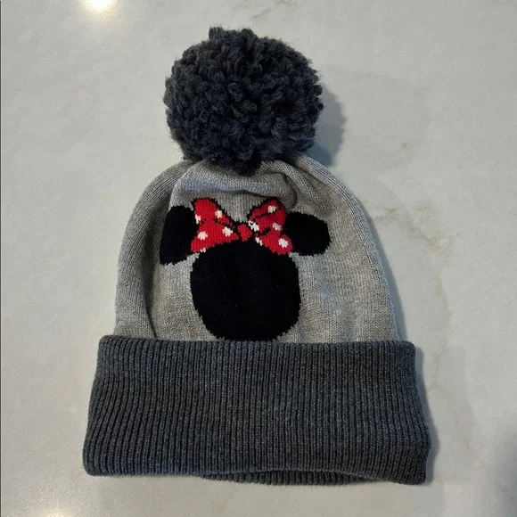 NWOT Girl's Disney GAP Minnie Mouse Gray Winter‎ Hat Cap Beanie S/M