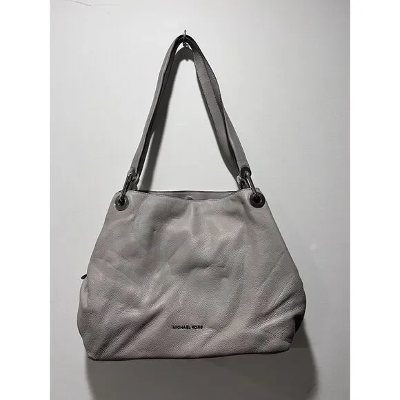 Michael Kors Large Lavender Double‎ Chain Shoulder Strap Leather Bag