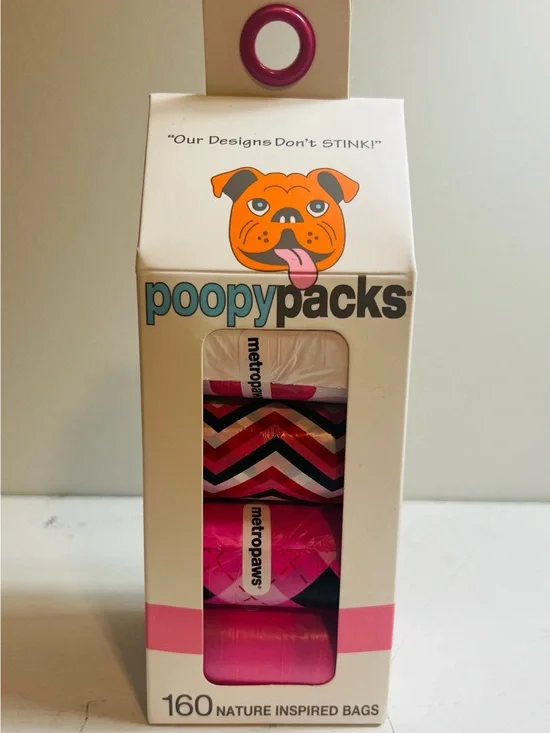 160 Dog poopypacks Pink Dog Waste Bags by - Nature Inspired Bags