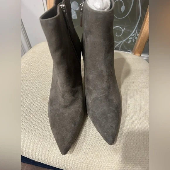 Michael Kors Taupe Suede Ankle Booties