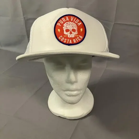 Pura Vida Costa Rica Hat Cap Snap Back Mesh Trucker Patch‎ Otto One Size Mens