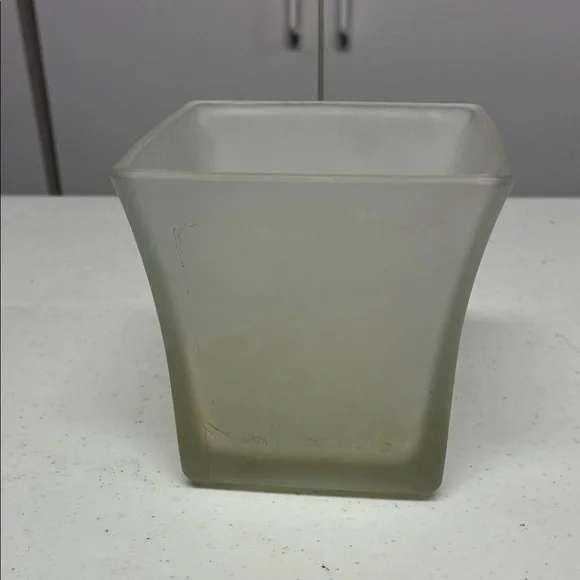Frosted Glass Square Vase