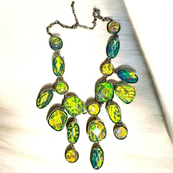 Gorgeous Lime Green Jewel Necklace