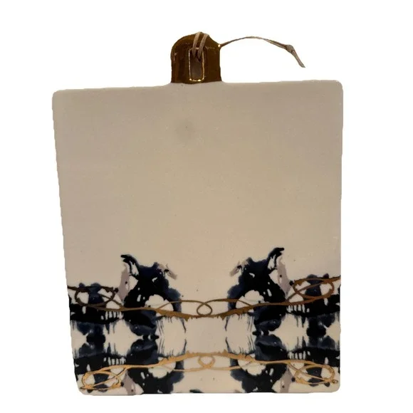 Anthropologie Abstract Stoneware CHEESE BOARD Arianne 9.5x8.5 CUTTING BOARD