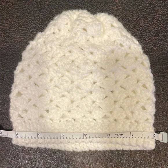 Elegant White Crochet Beanie