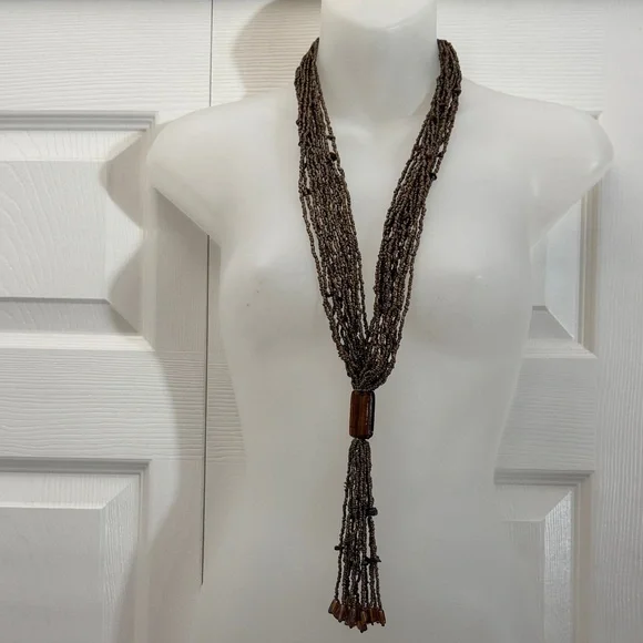 ❤️3 for $15!❤️ Vintage Chic Multi-Strand Brown Necklace