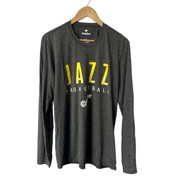 Fanatics Utah Jazz NBA Grey Long Sleeve Men’s Medium NWT
