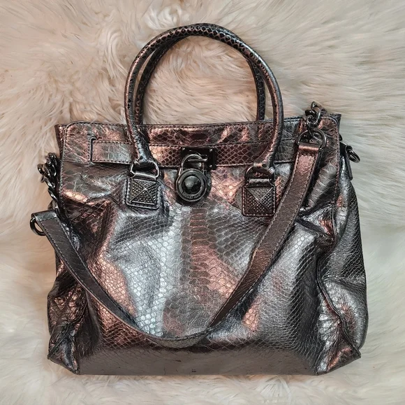 Michael Kors Snake Skin Hamilton Bag