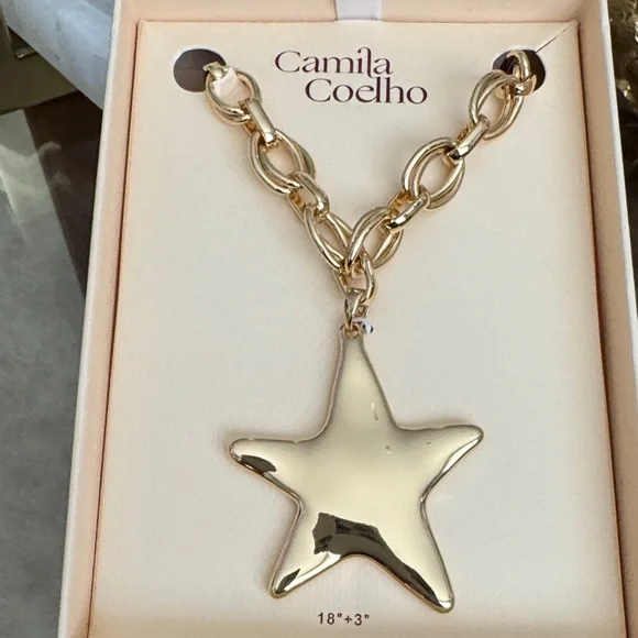 Camila Coelho Gold colored Star Pendant Necklace
