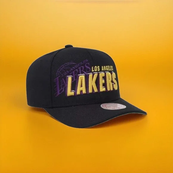Mitchell‎ & Ness NBA Draft Los Angeles Lakers Black Pro Snapback Cap