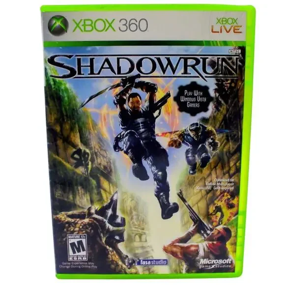 Shadowrun Xbox 360 Video Game Multiplayer Microsoft Rated M