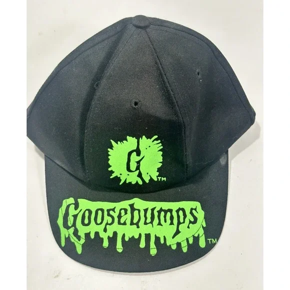 Goosebumps Snapback Hat Cap YOUTH Boys Black TV Series Comics Vintage 90s USA‎