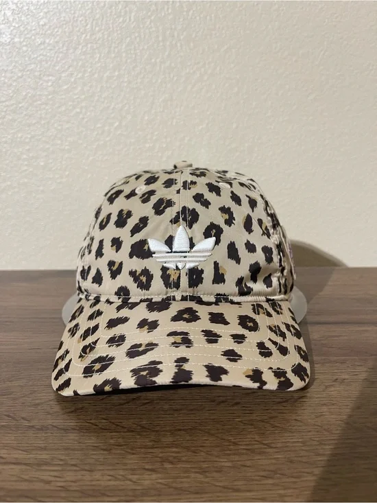 Adidas & Disney  Kids Leopard Print Beige Cap with White Trefoil