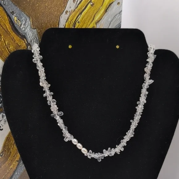 J. Crew Necklace with Irregular Crystal Design