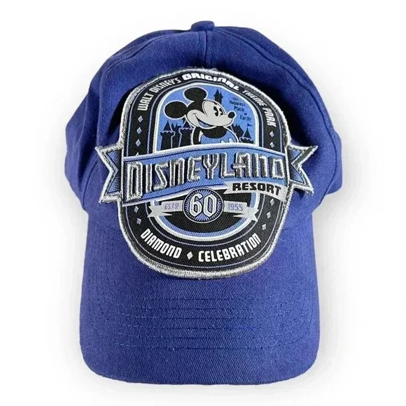 Disney Parks Youth Blue Mickey Mouse 60 Year Anniversary Baseball‎ Hat Cap