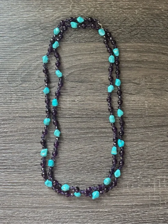 NWOT Tuckernuck Amethyst and Turquoise Necklace