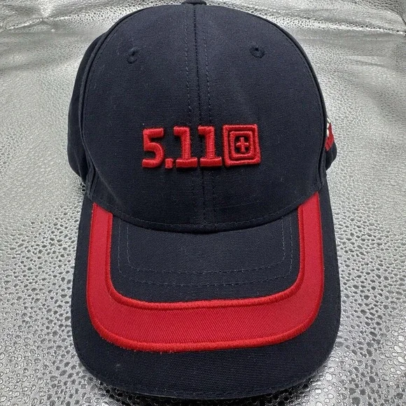 5.11 Tactical Series MES Fire Department Hat Black Red‎ Cotton Baseball Cap