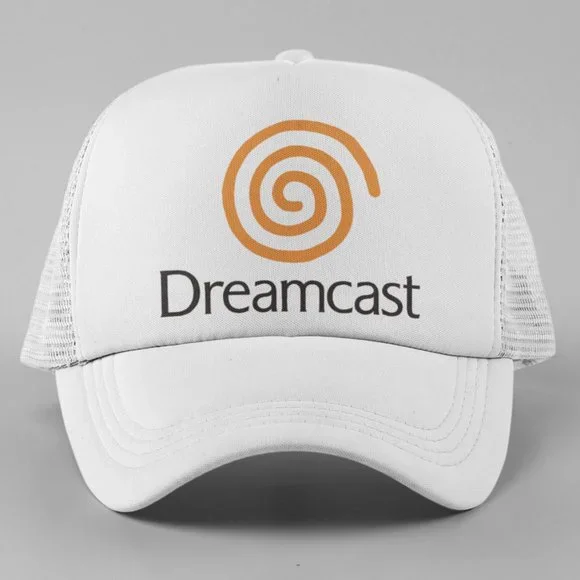 NEW Sega Dreamcast Logo Foam Trucker Mesh Snapback WHITE