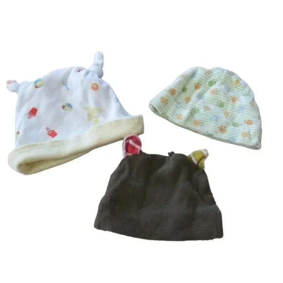 Pullover Baby‎ Hat Beanie Bundle Boys Size Infant Multicolor Caps Lot Of 3