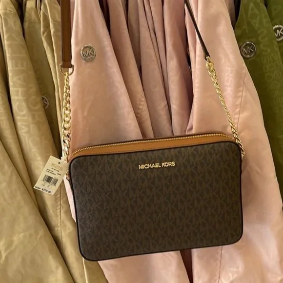 Michael Kors large Jet Set Item EW Crossbody Brown