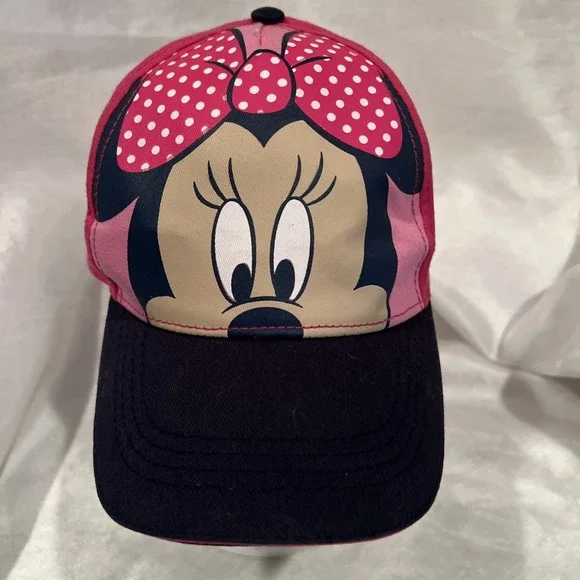 Beautiful Youth Hat Cap Disney‎ Minnie Mouse Pink Adjustable back NICE