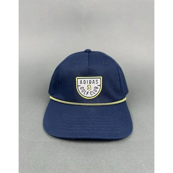 Adidas Golf Club Hat Cap Snap Back Navy Rope Youth One Size Patch Shield NEW