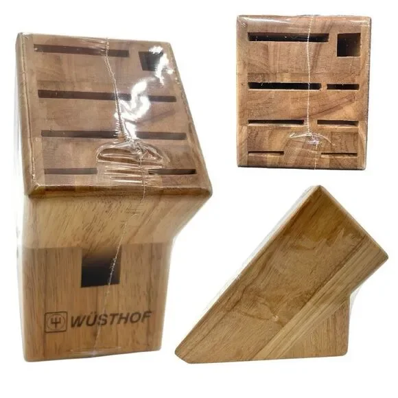 Wüsthof 9-Slot Knife Block – Rubberwood (New in Packaging) BX-11 / #7250-1 Wood
