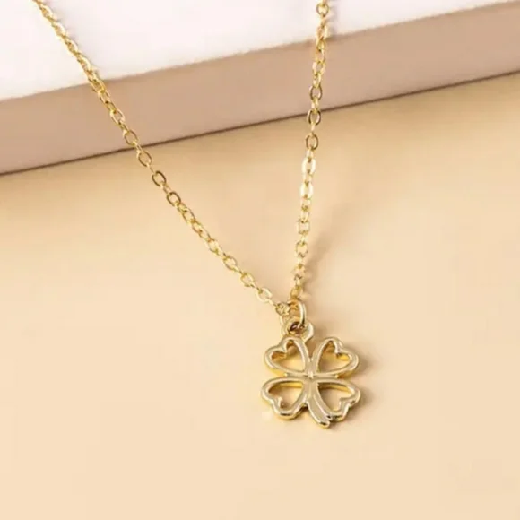 Gold Four Leaf Clover Necklace