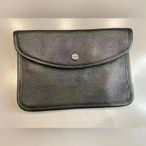 Michael Kors Black Leather Clutch Wristlet Wallet‎