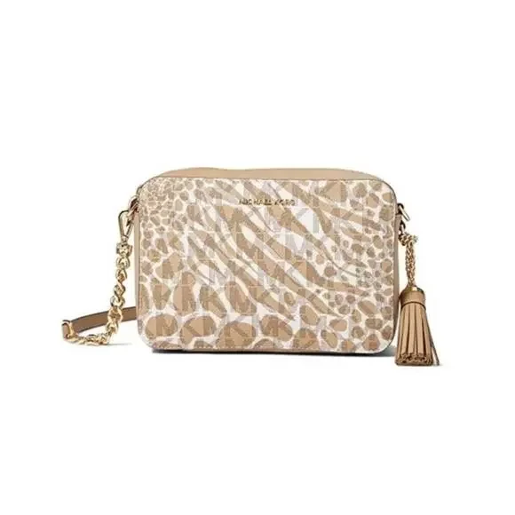 Michael Kors Camel Multi Jet Set Camera Crossbody NWT