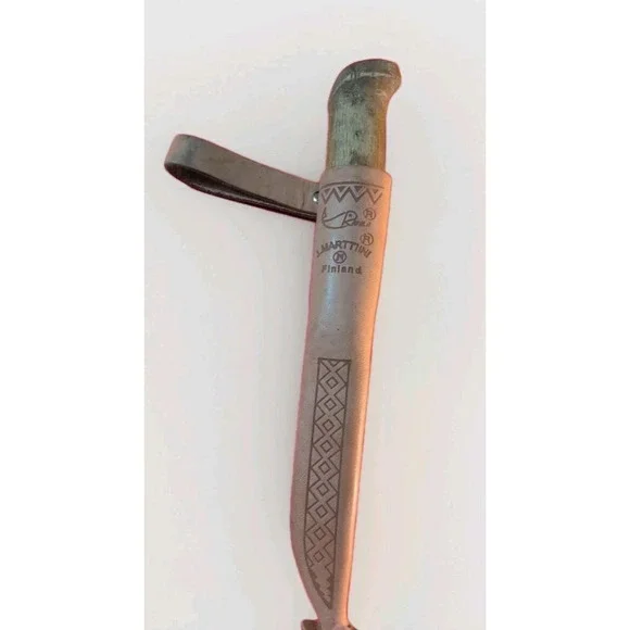 Vintage Rapala J. Marttiini Finland Fillet knife With Leather Sheath Signed 4in