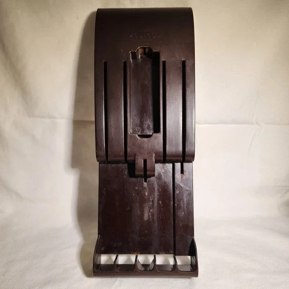 Vtg Cutco Brown Bakelite 6-Slot Knife Holder‎ Storage Wall-Mount/Drawer Rack