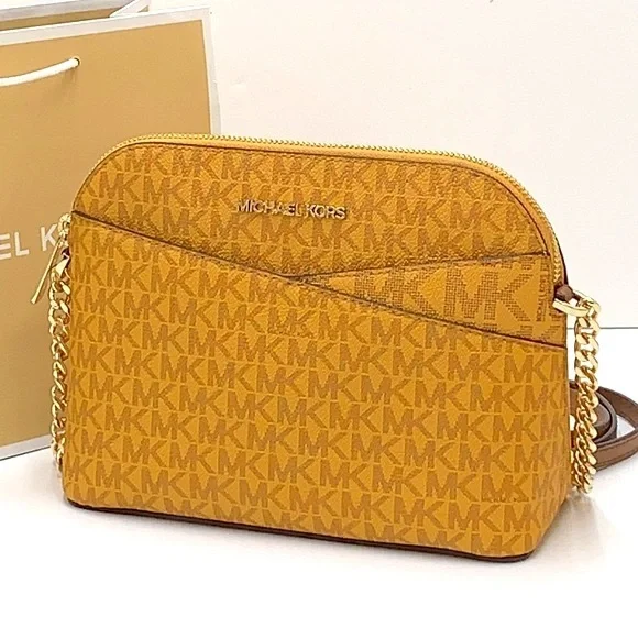 Michael Kors Medium Dome Xcross Xbody Bag Color: Marigold Multi