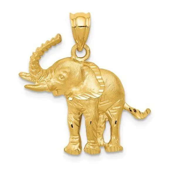 14k Elephant Pendant