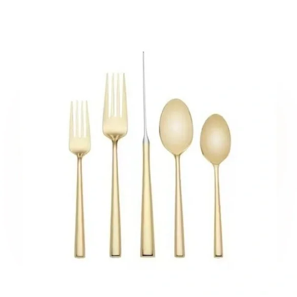 NIB Kate Spade New York Lenox Malmo Gold 5 Piece Place Setting Set