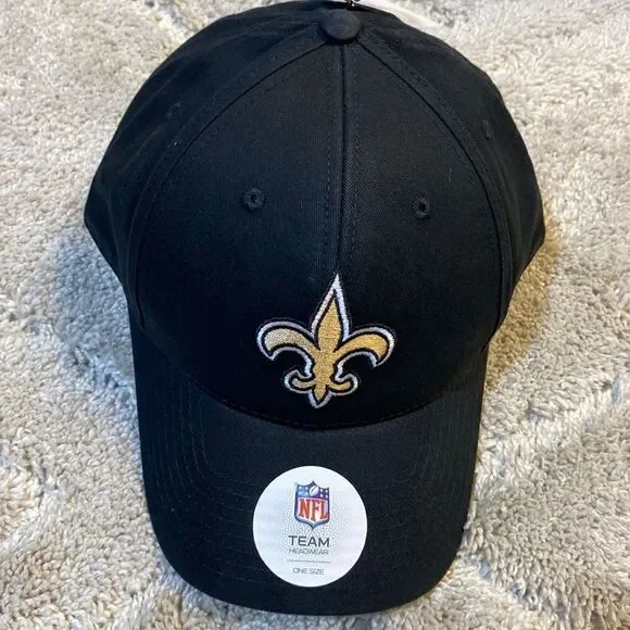 New Orleans Saints Black Adjustable Hat