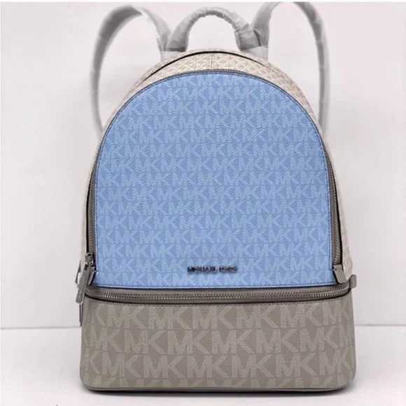 MICHAEL KORS Rhea Medium Color-Block Signature Logo Backpack