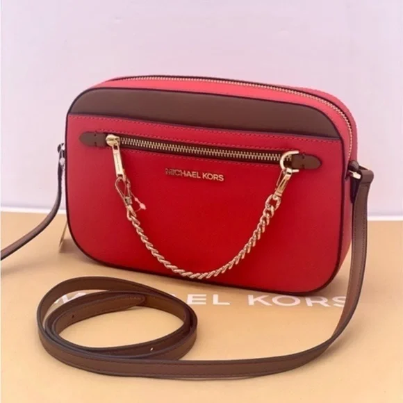 Michael Kors Jet Set Travel East West Zip Chain Crossbody