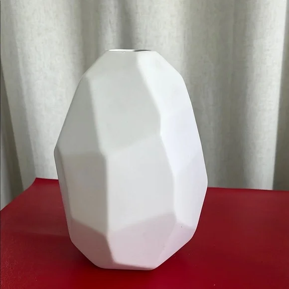 CB2 Geometric White Vase