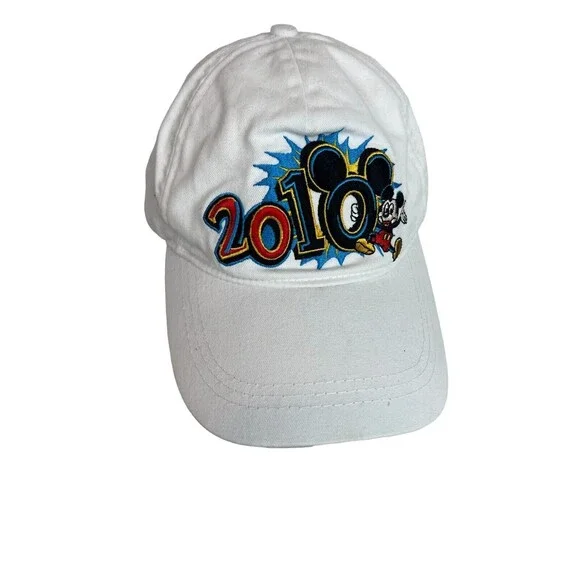 VTG 2010 Disney Parks White Adjustable Hat Adult Baseball Cap